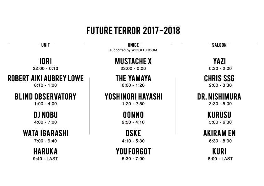 Future Terror 2017-2018 - フライヤー裏