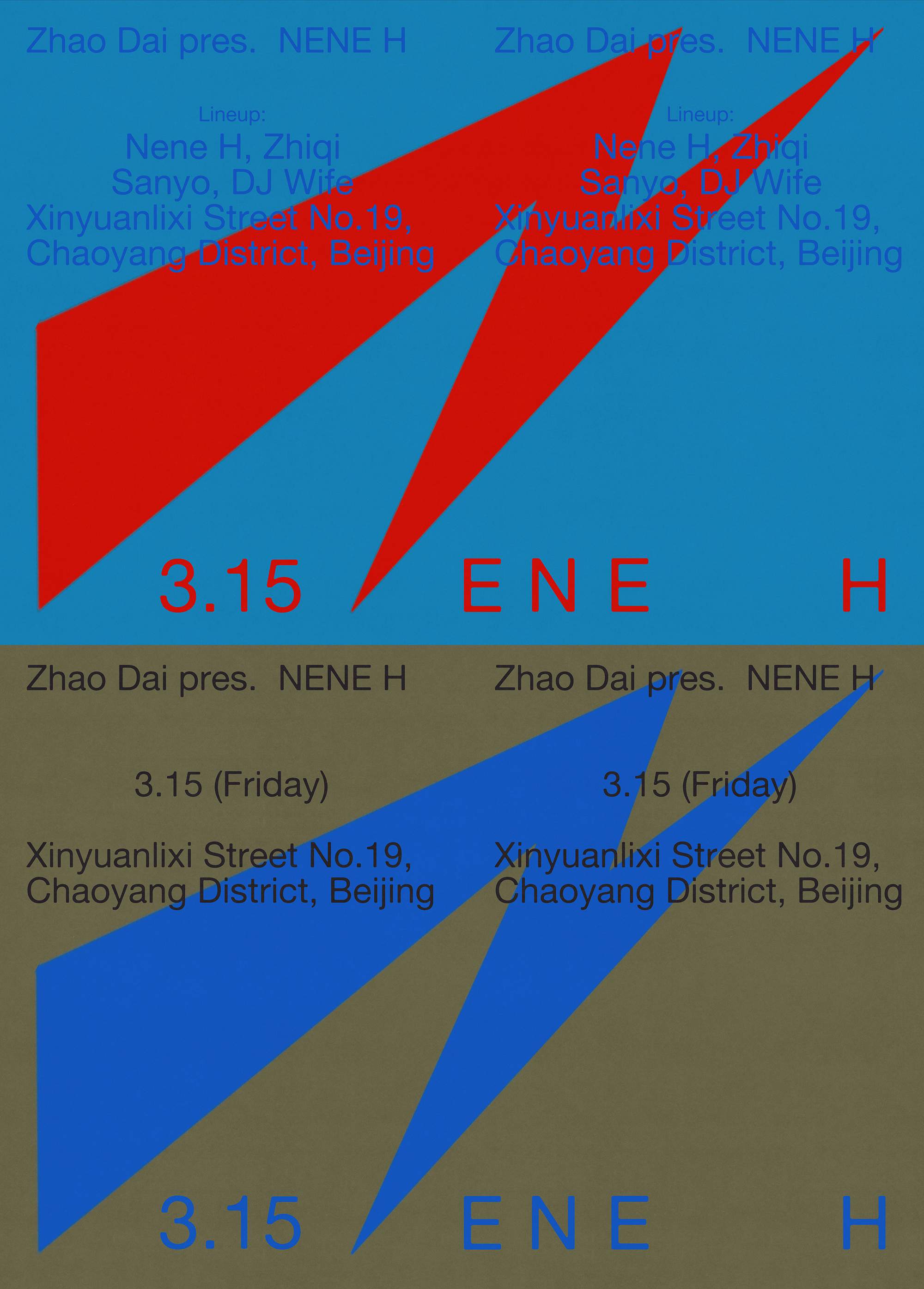 Zhao Dai pres. Nene H - フライヤー表