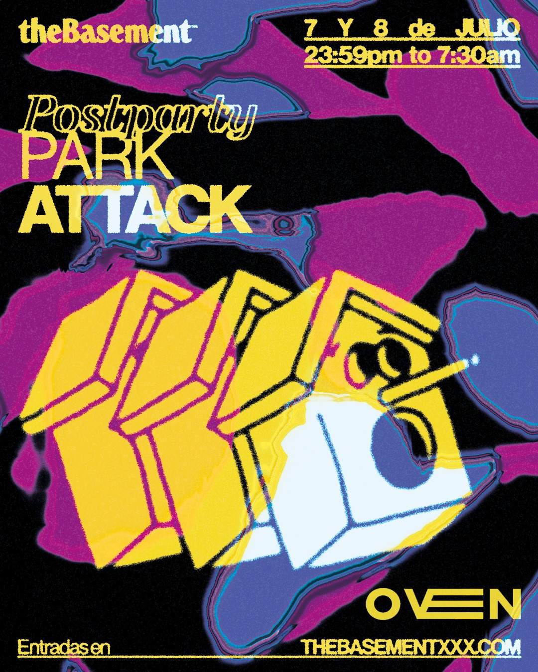 Park Attack postparty by theBasement / Oven Club / Sábado - フライヤー表