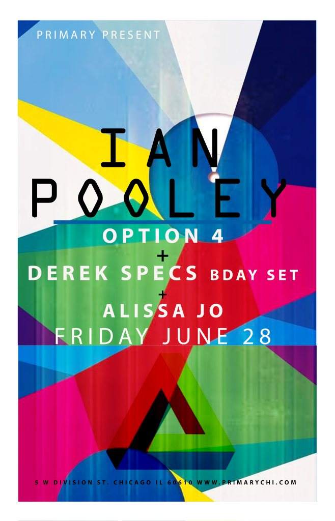 Primary presents Ian Pooley - Option 4 - Derek Specs Bday Set - Página frontal