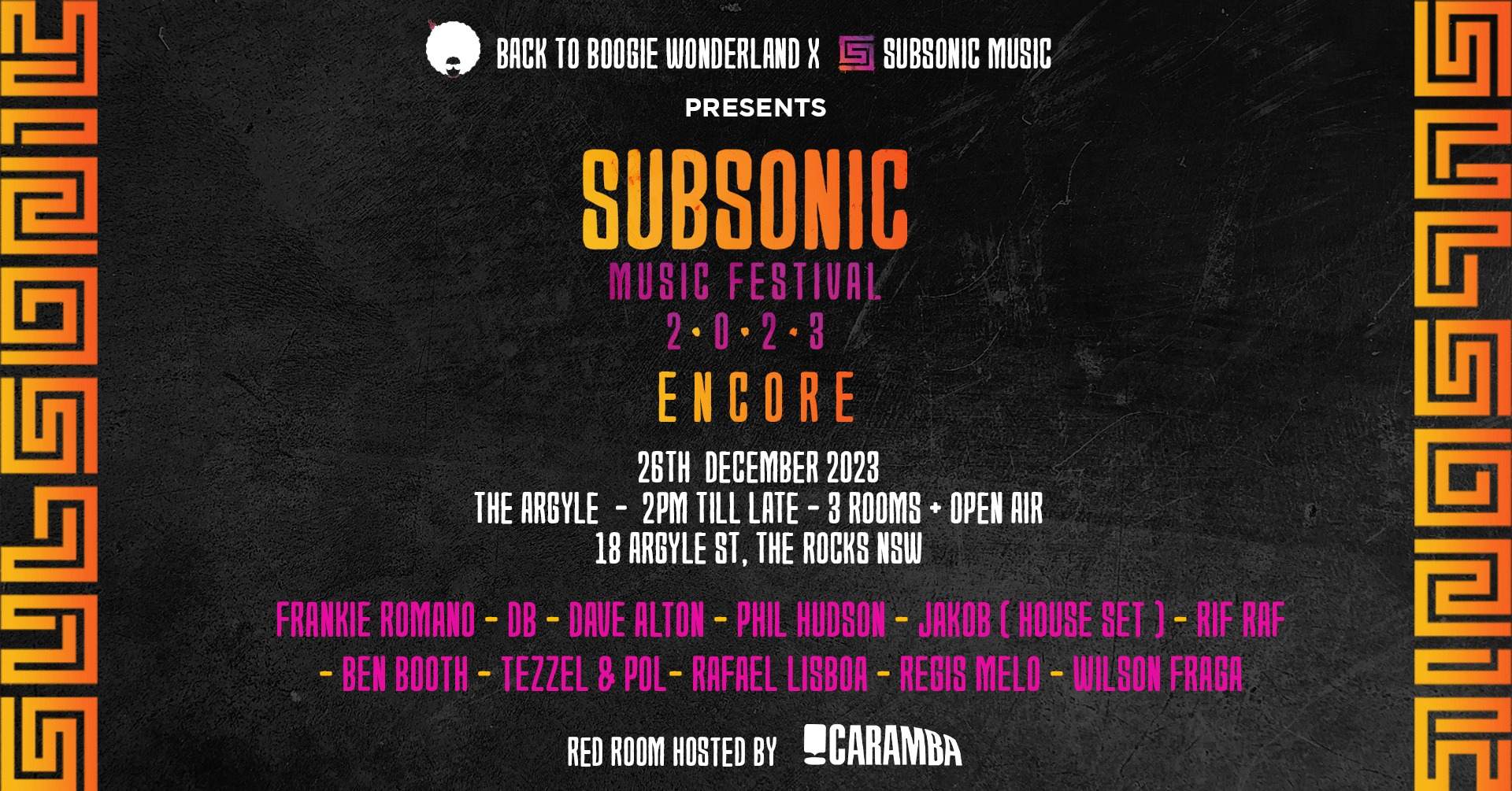 Subsonic Music Festival Encore at The Argyle, Sydney