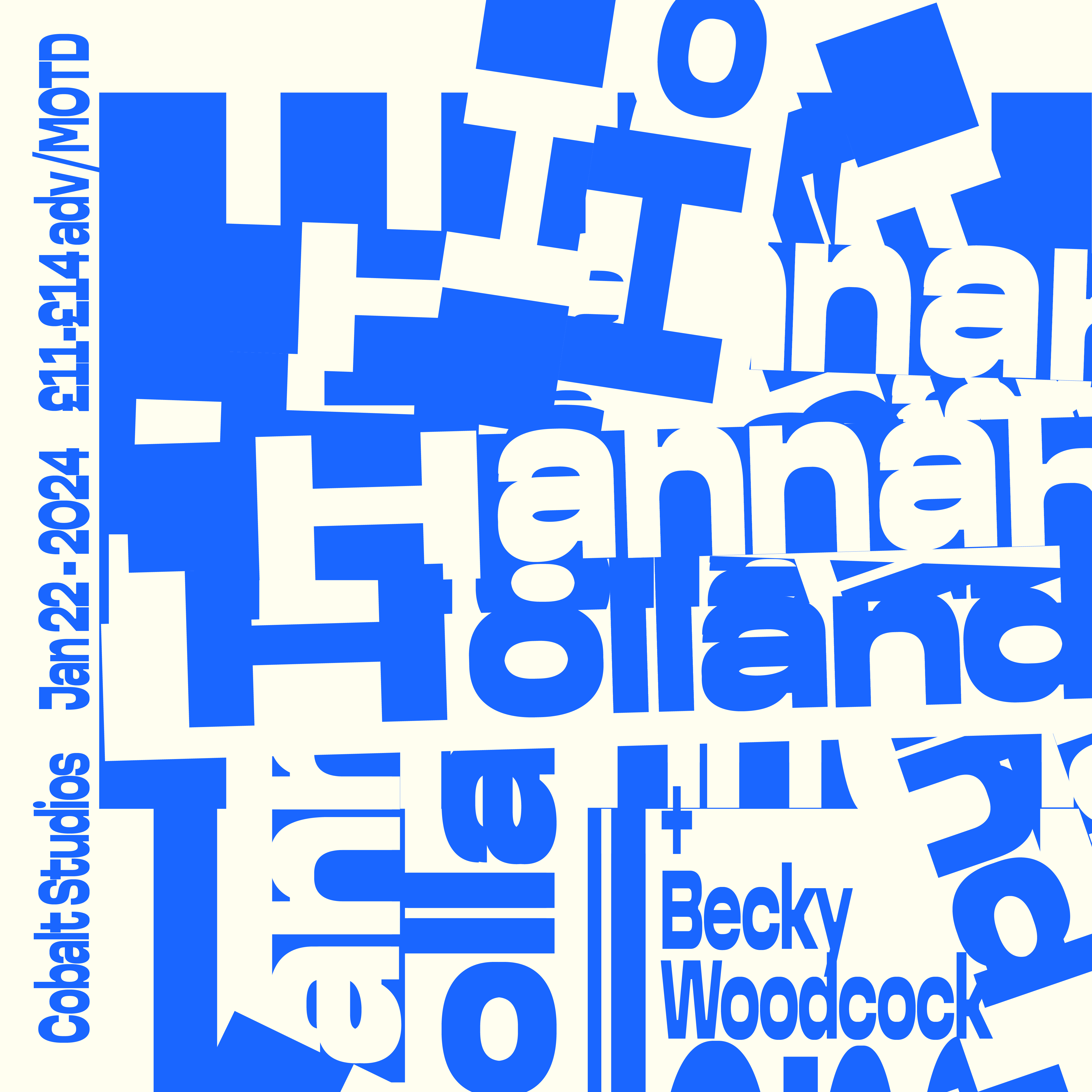 Hannah Holland + Becky Woodcock - フライヤー表