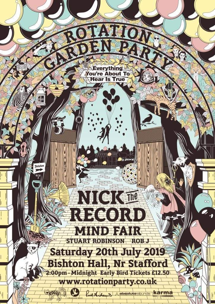 Rotation Garden Party with Nick The Record - フライヤー表
