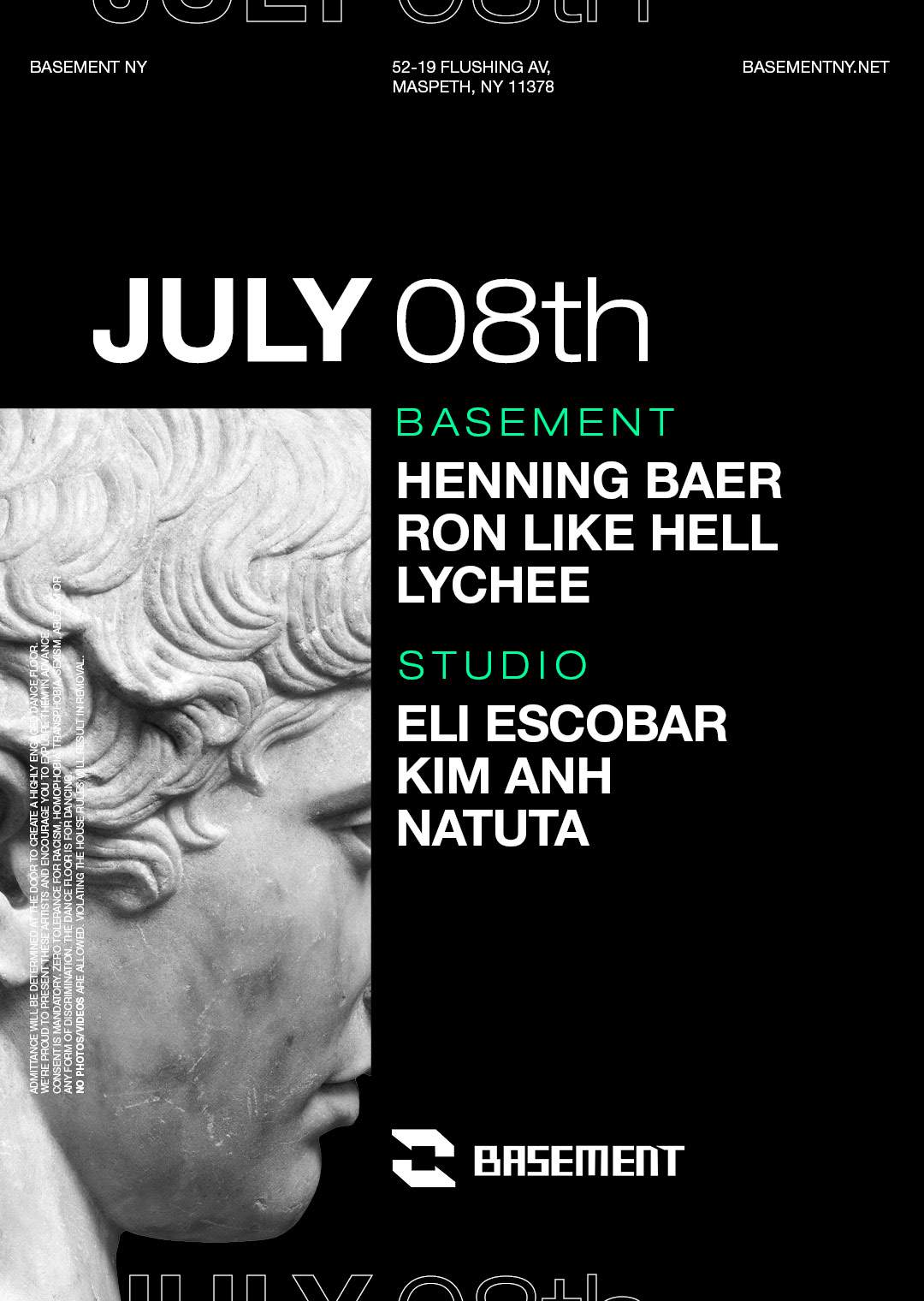 Henning Baer / Ron Like Hell / Lychee / Eli Escobar / Kim Anh / Natuta at  BASEMENT, New York City