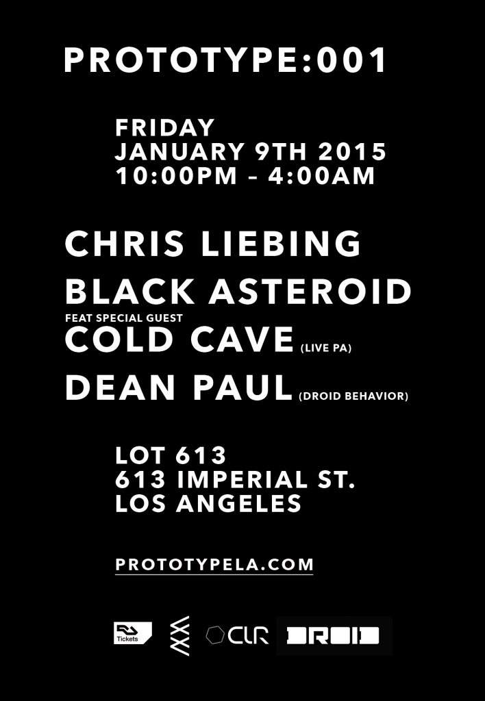 Prototype 001: Chris Liebing, Black Asteroid & Cold Cave - Página trasera