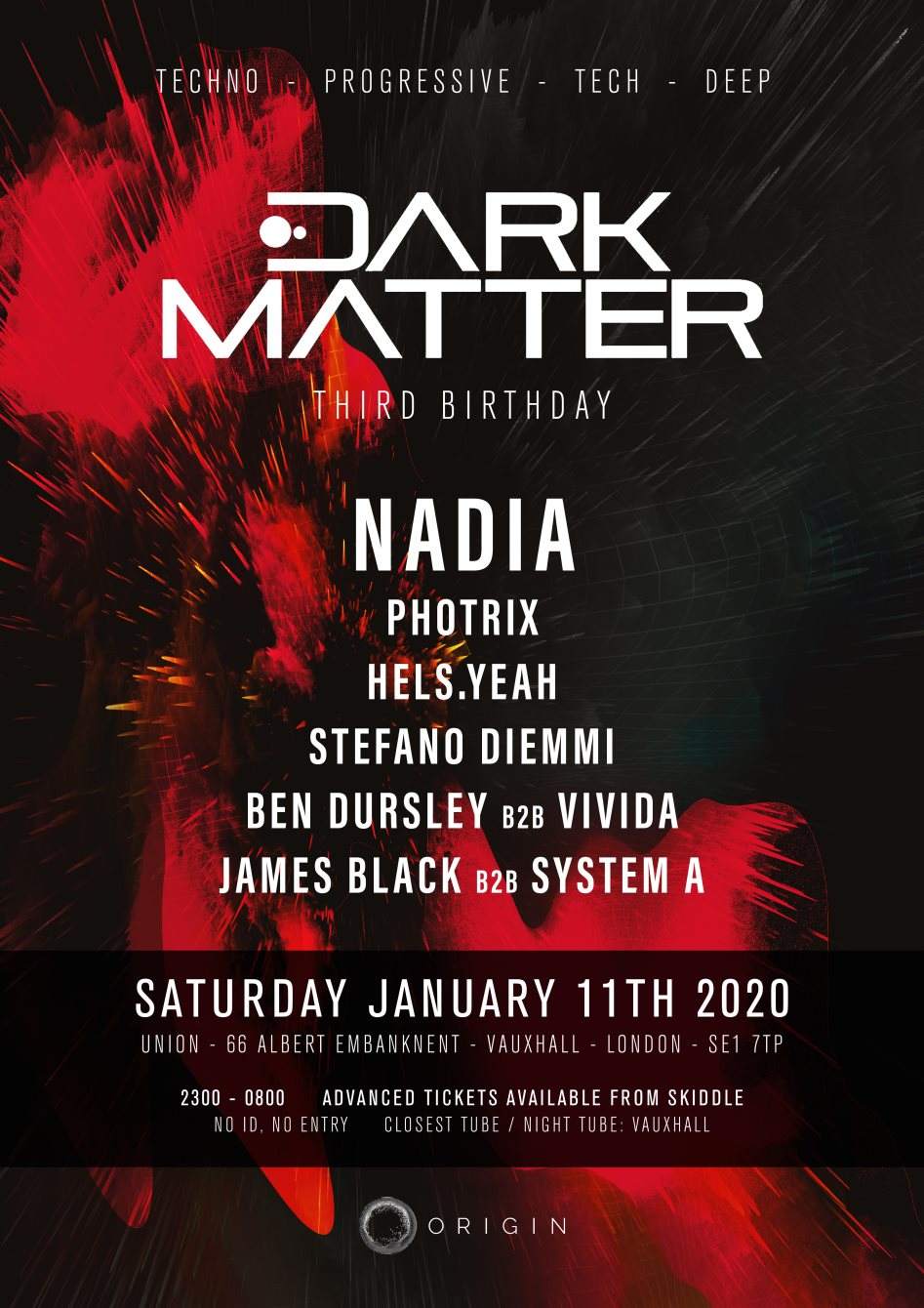 Dark Matter Third Birthday with Nadia - Página frontal