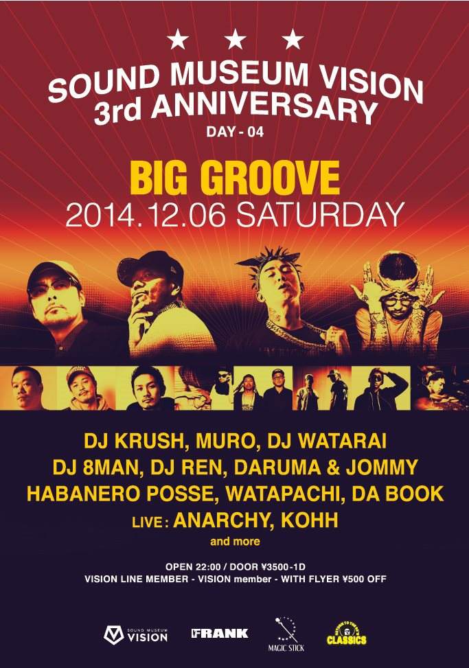 3rd Anniversary Day 4 'BIG Groove - フライヤー表