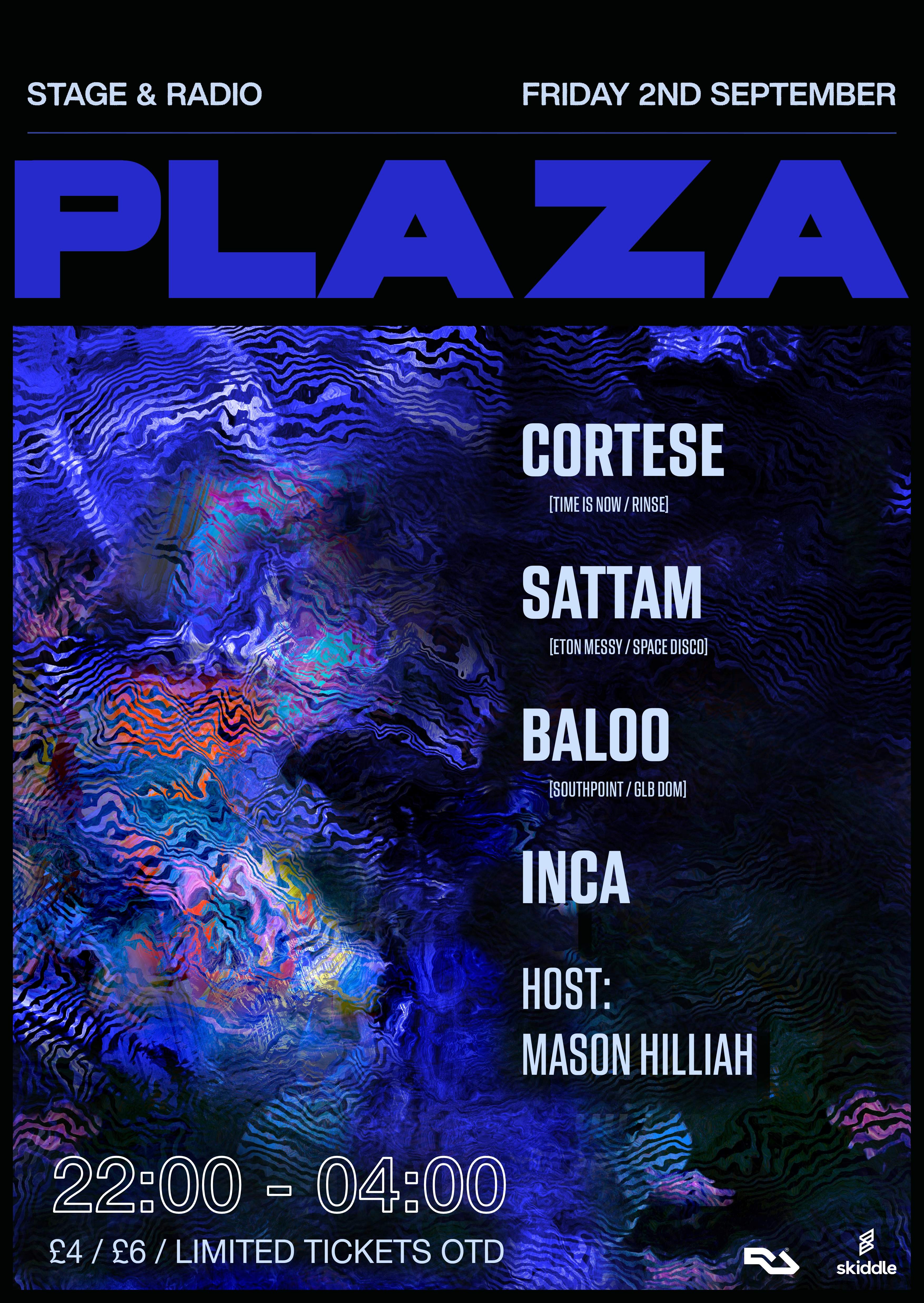 Plaza: Cortese - Sattam - Baloo - IncA - フライヤー表