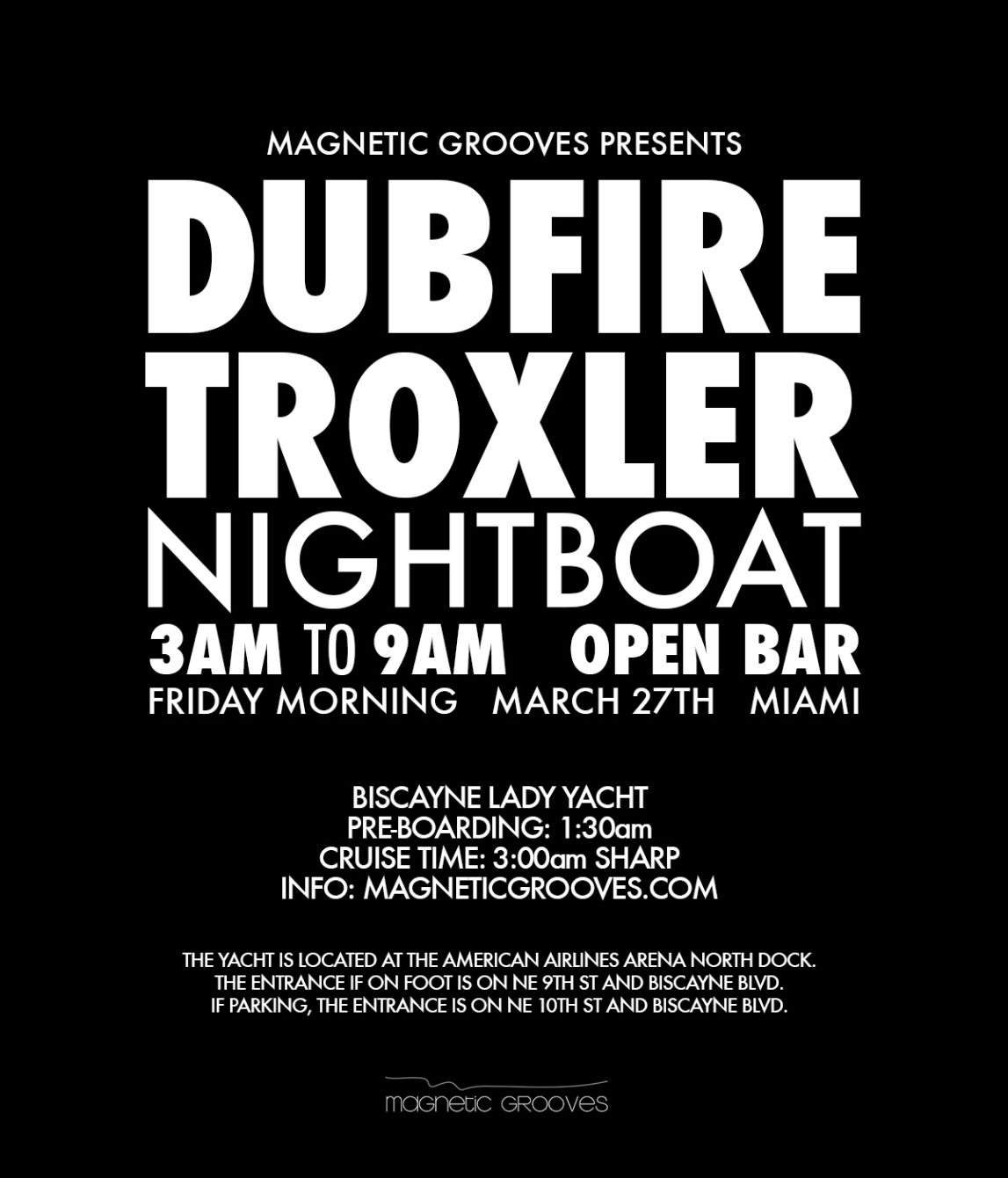 Night Boat with Dubfire & Troxler - Página frontal
