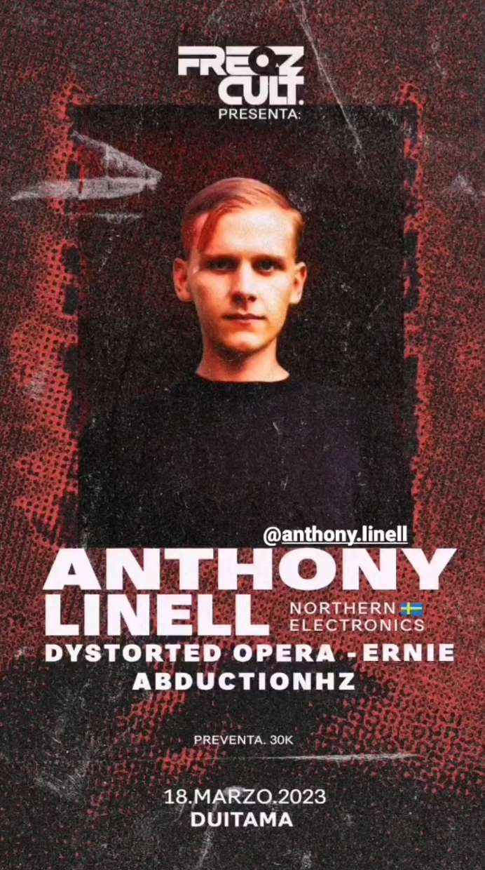 Freqz Cult presenta: Anthony Linell (Suecia) at TBA - Duitama, Colombia