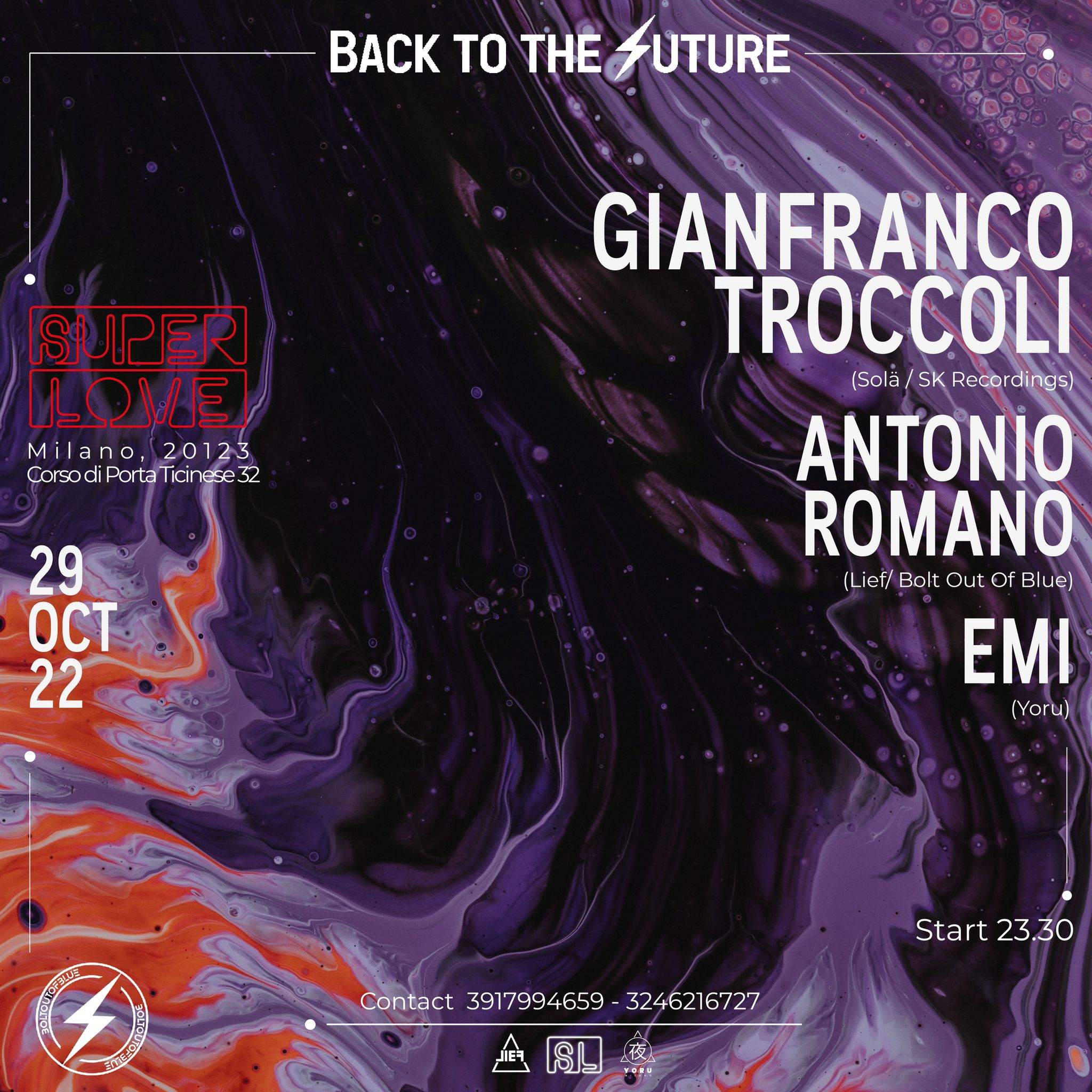 BoltOutOfBlue presents Back To The Future with Gianfranco Troccoli - フライヤー表