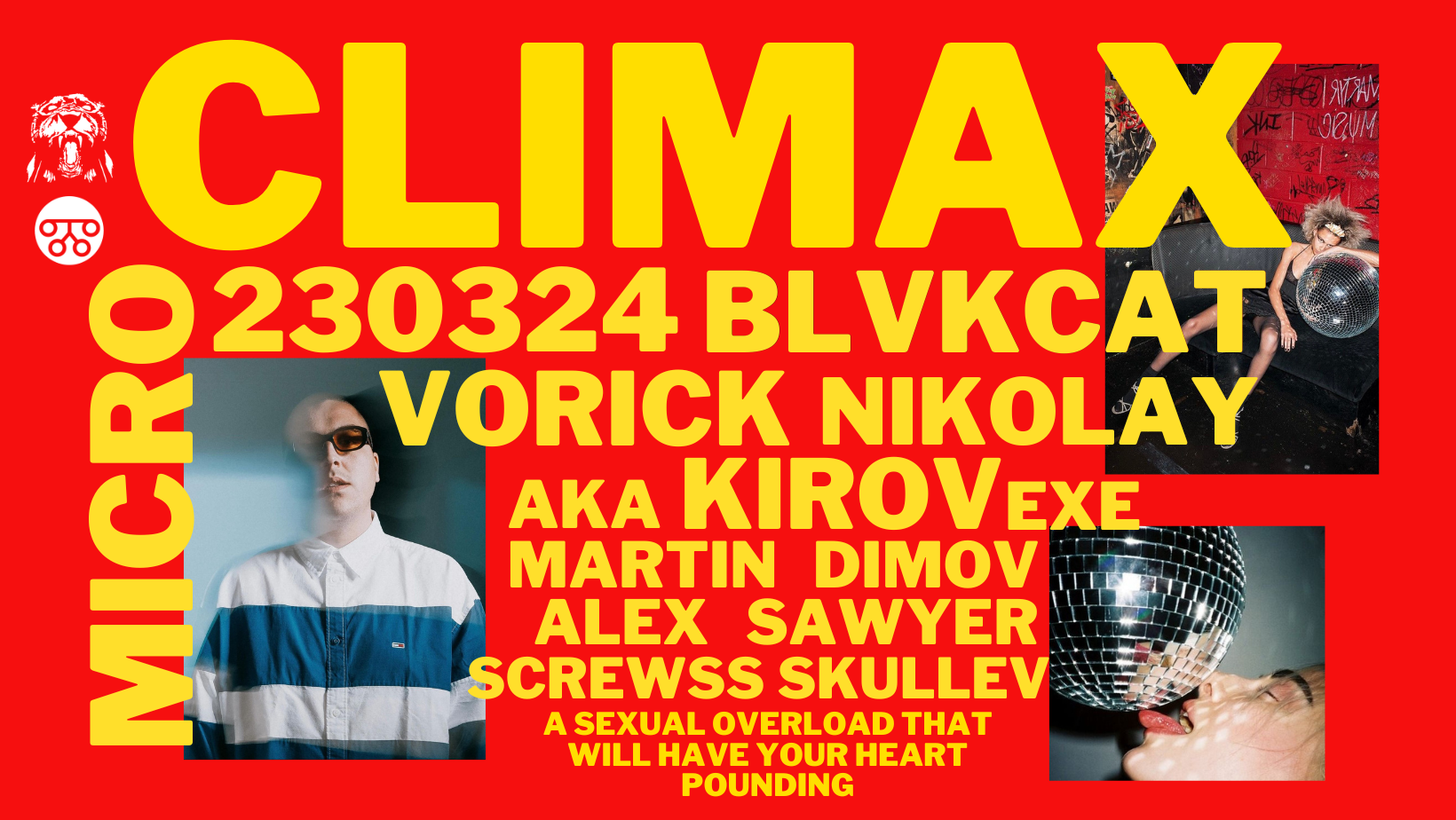 BLVKCAT pres. CLIMAX with VORICK a.k.a Nikolay Kirov - フライヤー表