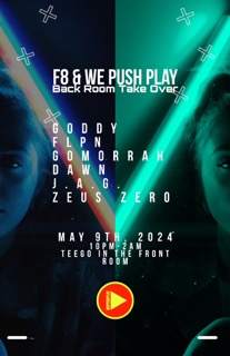 F8 and We Push Play Takeover - Página frontal