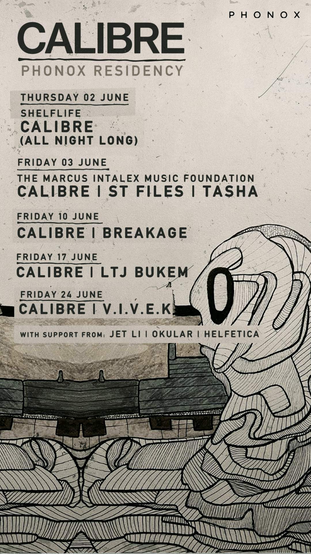 Calibre & Breakage - フライヤー裏