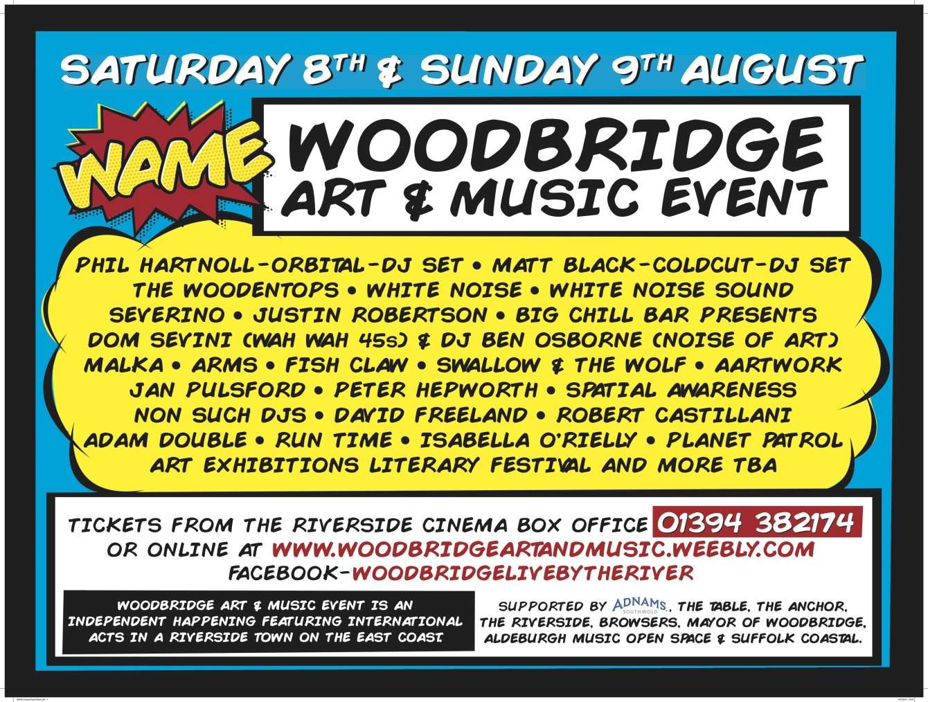 Woodbridge Art and Music Event 2015 - フライヤー表