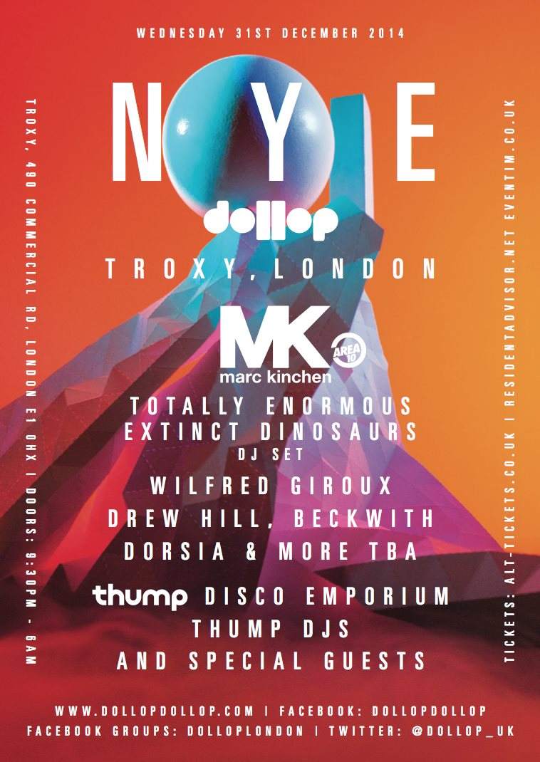 Dollop NYE 2014: MK, Teed, Wilfred Giroux, Drew Hill & More - Página frontal