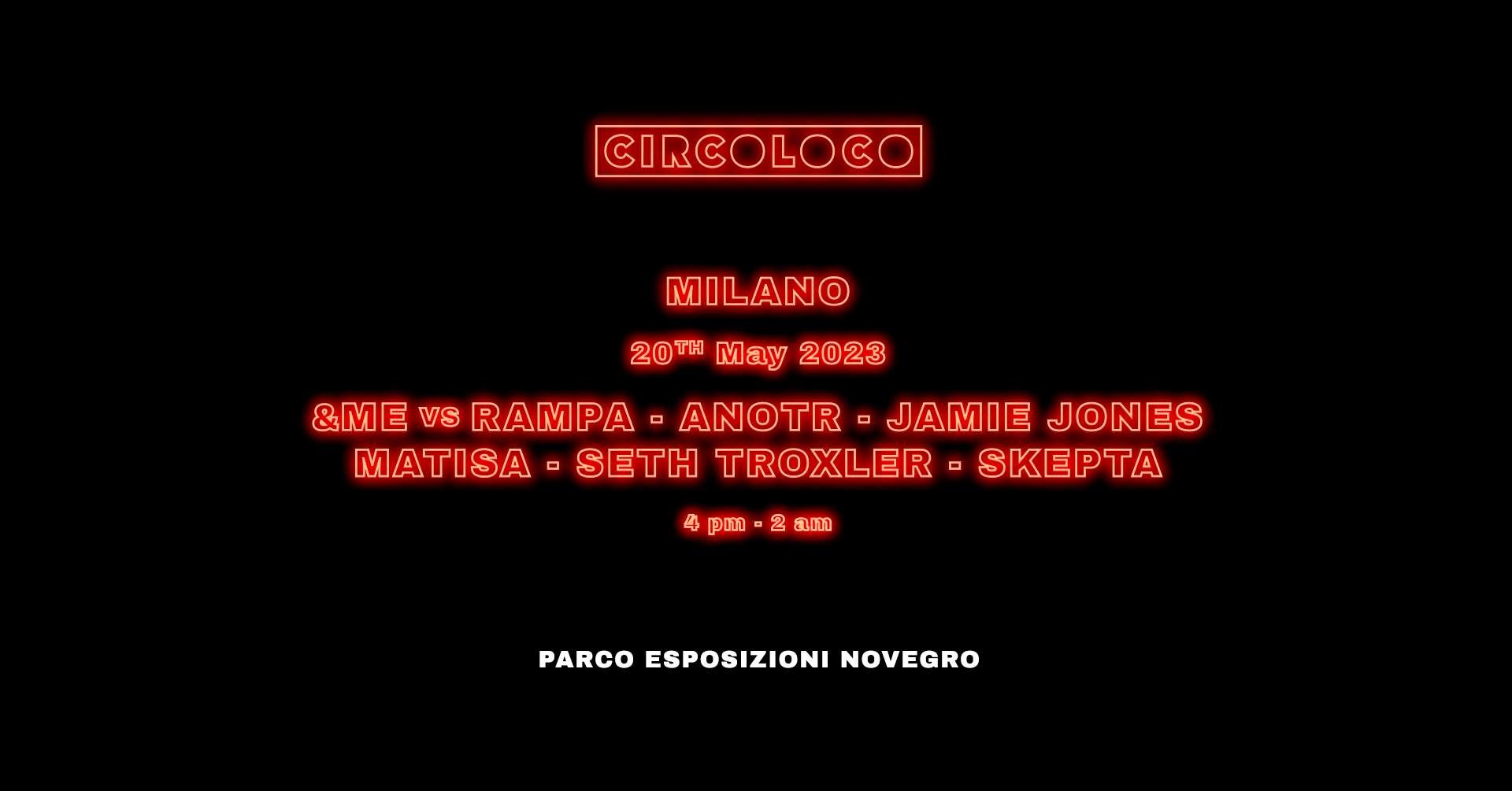 CircoLoco Milano - Página frontal