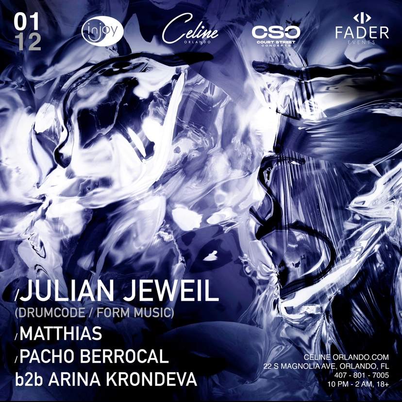 Julian Jeweil (Drumcode/Form Music) - フライヤー表
