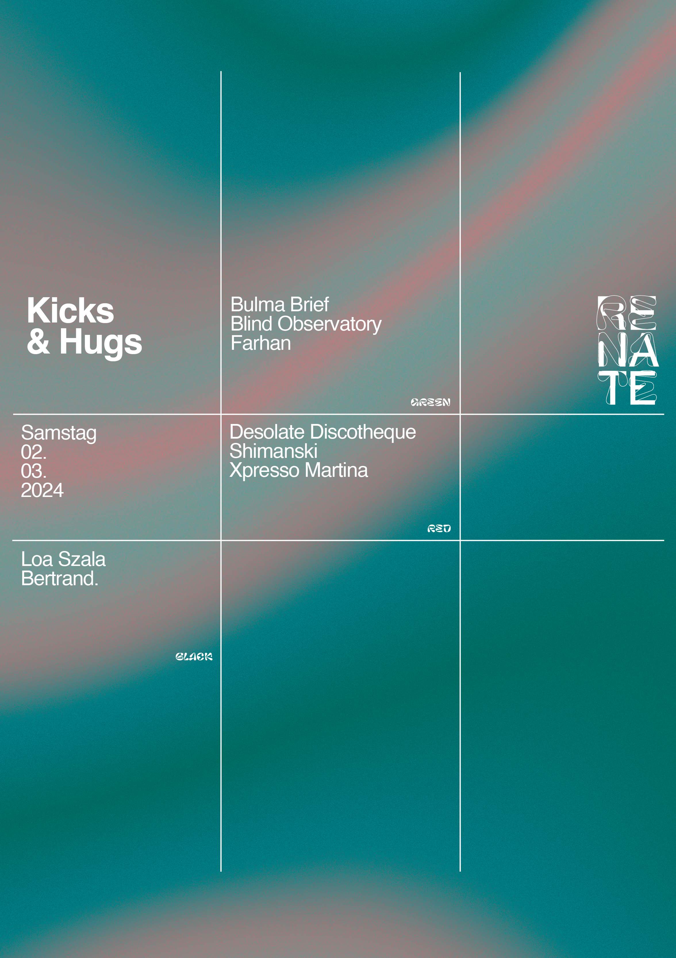 Kicks & Hugs  - フライヤー表