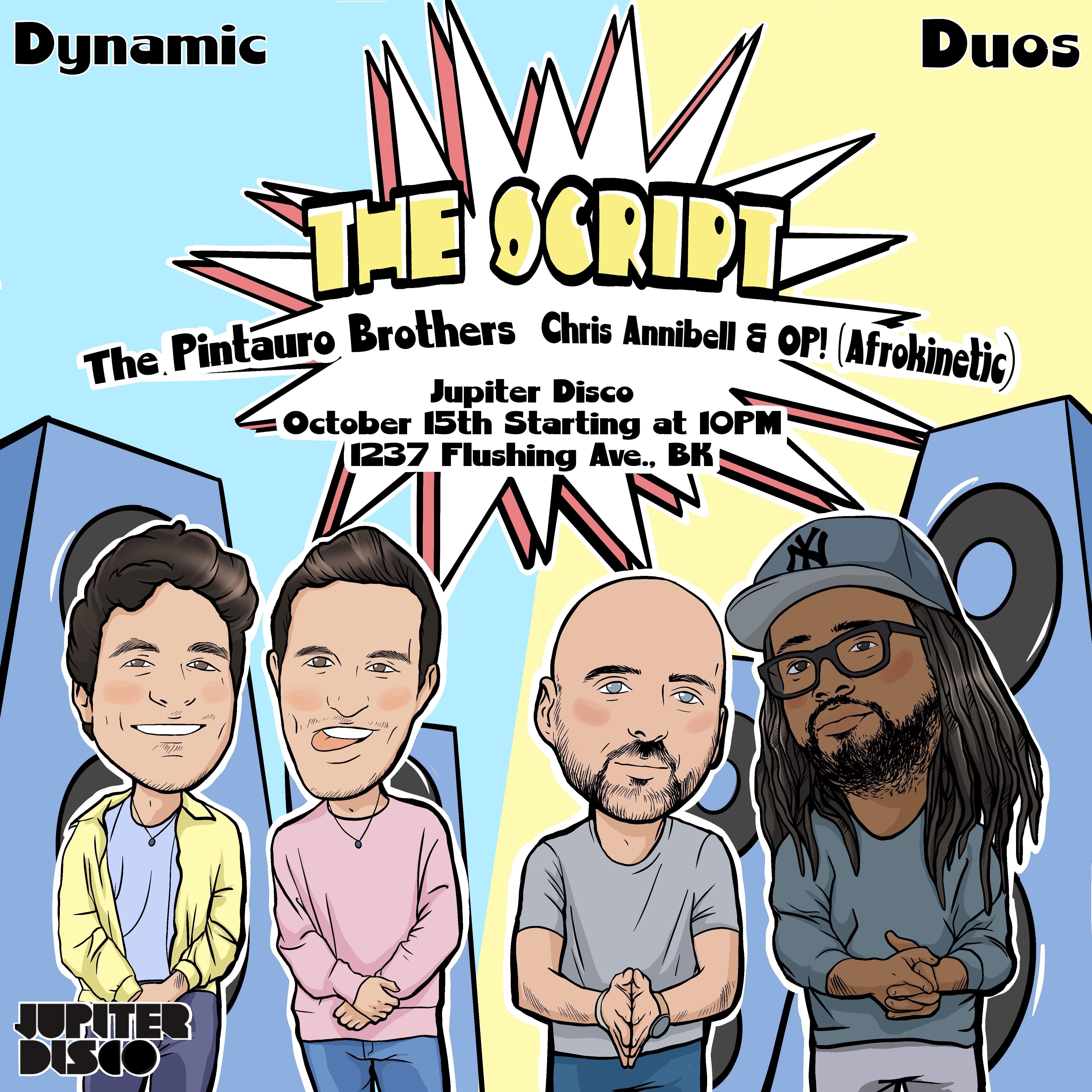 The Script: The Pintauro Brothers, Chris Annibell and OP! (Afrokinetic) - Página frontal