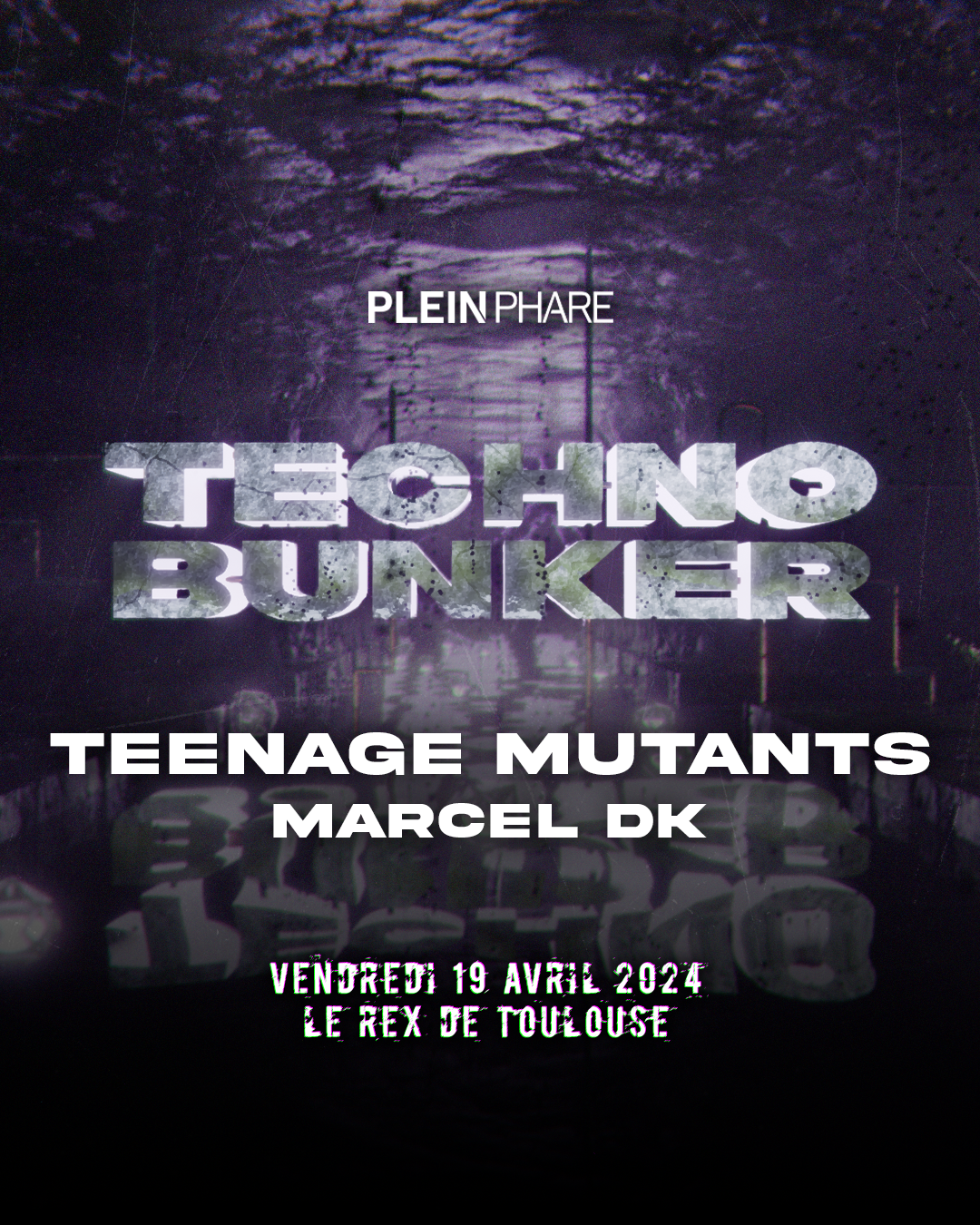 Techno Bunker with Teenage Mutants, Marcel DK - フライヤー表