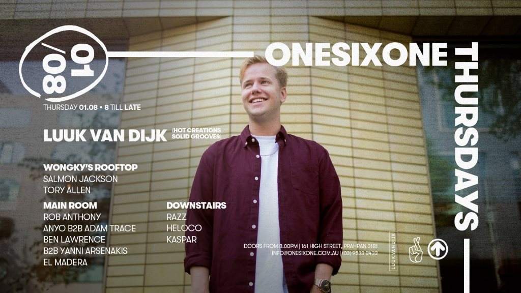 Luuk Van Dijk (Hot Creations/Solid Grooves) | OneSixOne Thursday's - Página frontal
