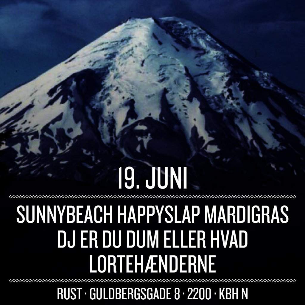 Sunnybeach Happyslap Mardigras + Lortehænderne + Dj Er Du Dum Eller Hvad - フライヤー表