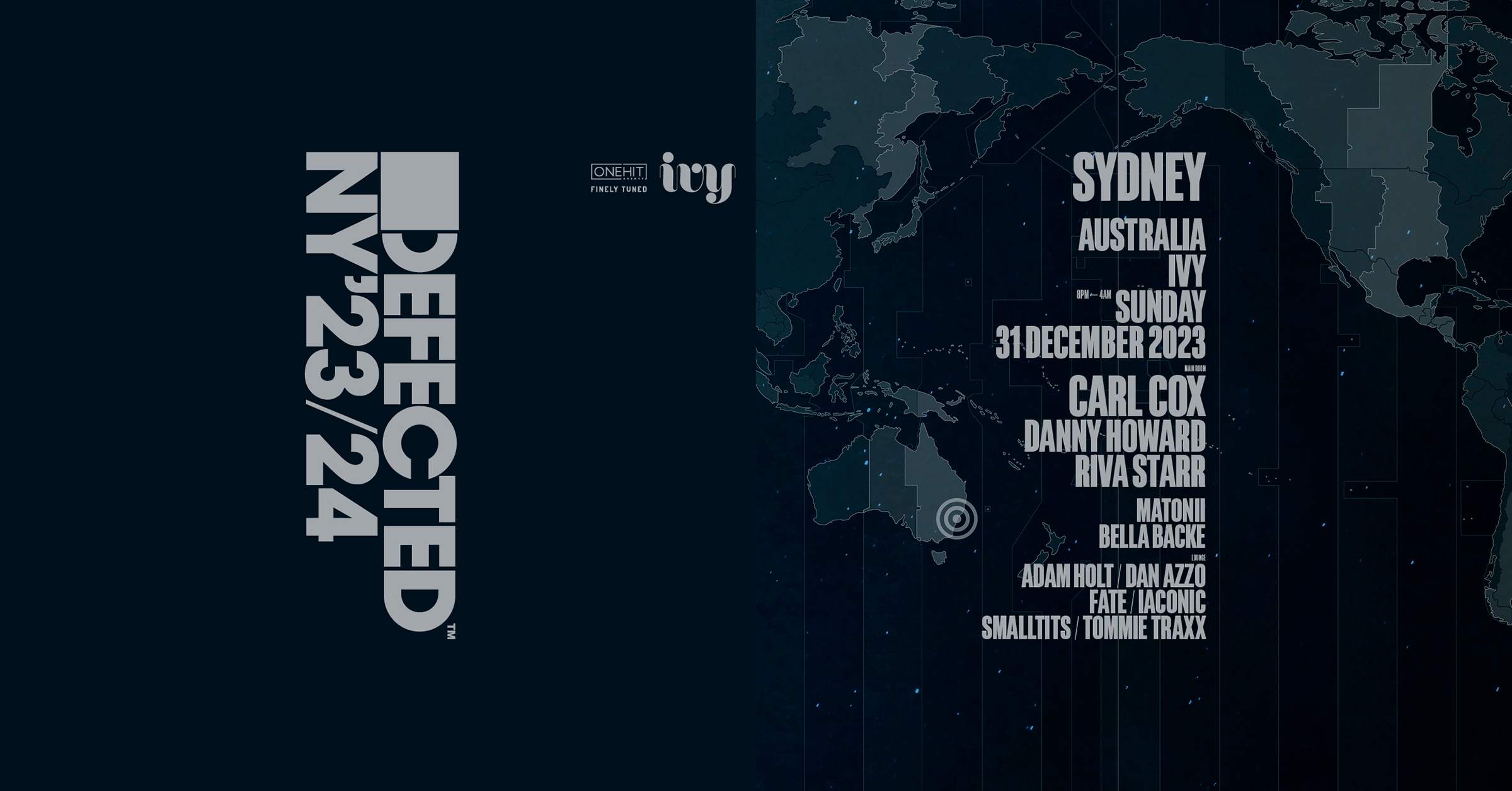 Defected Sydney NYE feat. Carl Cox - フライヤー表
