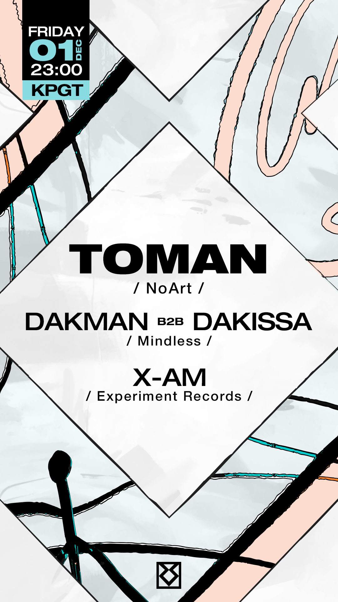 Toman - NoArt - with Dakman, Dakissa, X-Am - フライヤー表