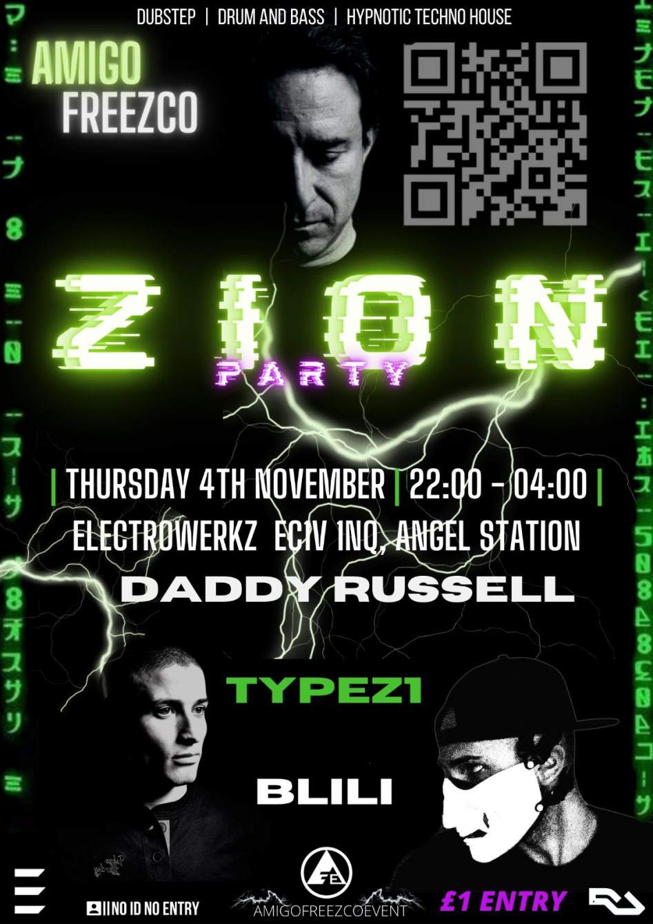 Zion Party - Página frontal