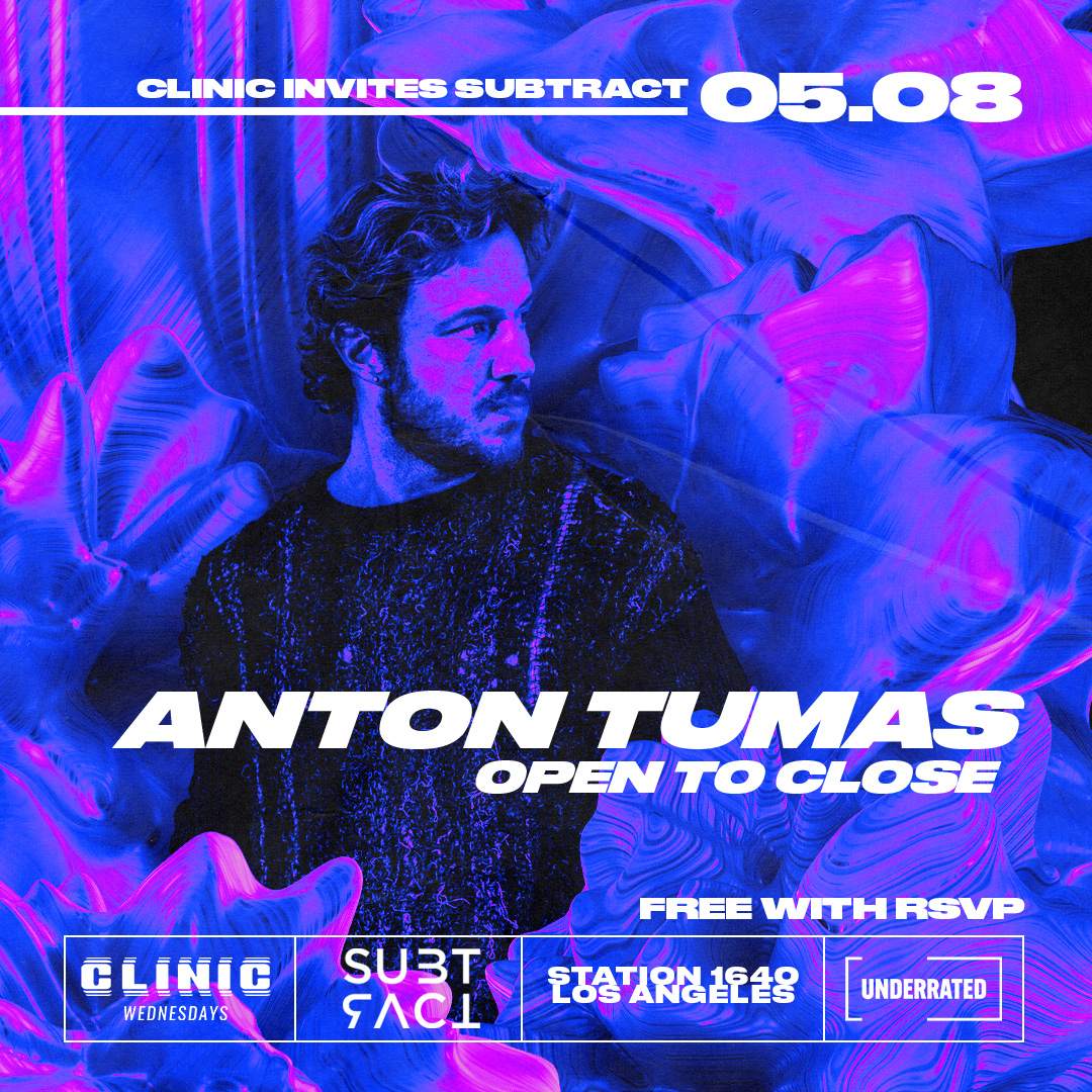 Clinic feat. Anton Tumas (Subract) - Open to Close - フライヤー裏