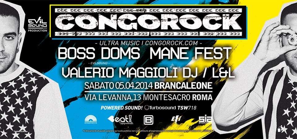 Congorock Presummer Vibes World Tour - Roma \ Sabato 5 Aprile 2014 - フライヤー裏