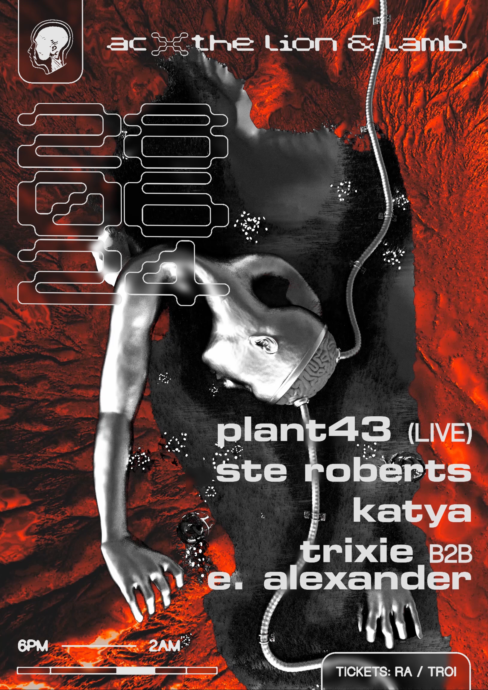 AC: Plant43 live, Ste Roberts, Katya, Trixie b2b E. Alexander - フライヤー表