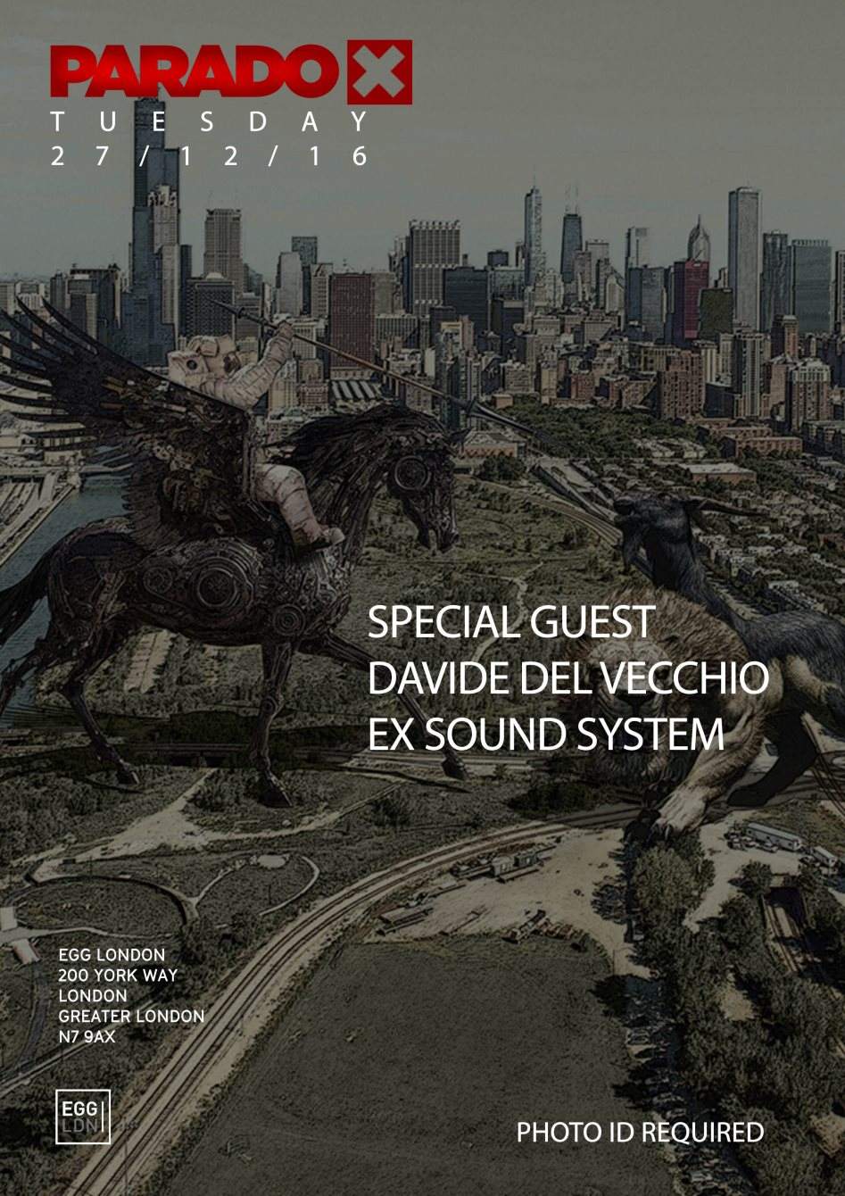 Paradox with Davide Del Vecchio, Ex Sound System, Special Guest - フライヤー表