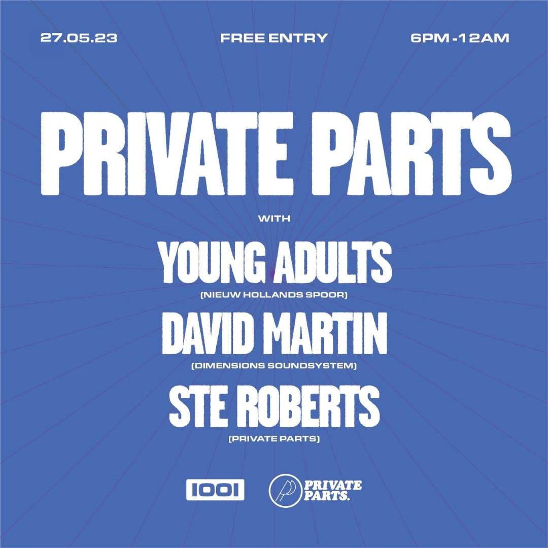 Private Parts with Young Adults, David Martin & Ste Roberts - フライヤー表