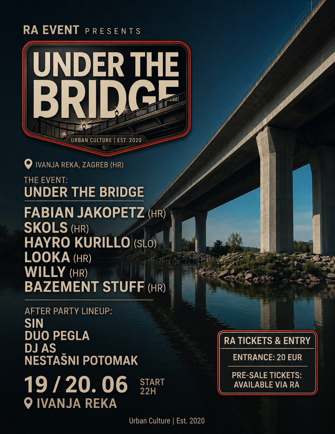 UNDER THE BRIDGE 2026 at TBA - outdoor , Zagreb · Tickets