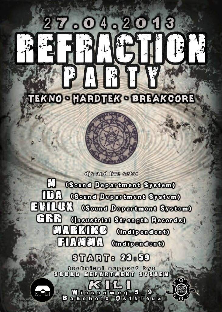 Refraction Party - フライヤー表