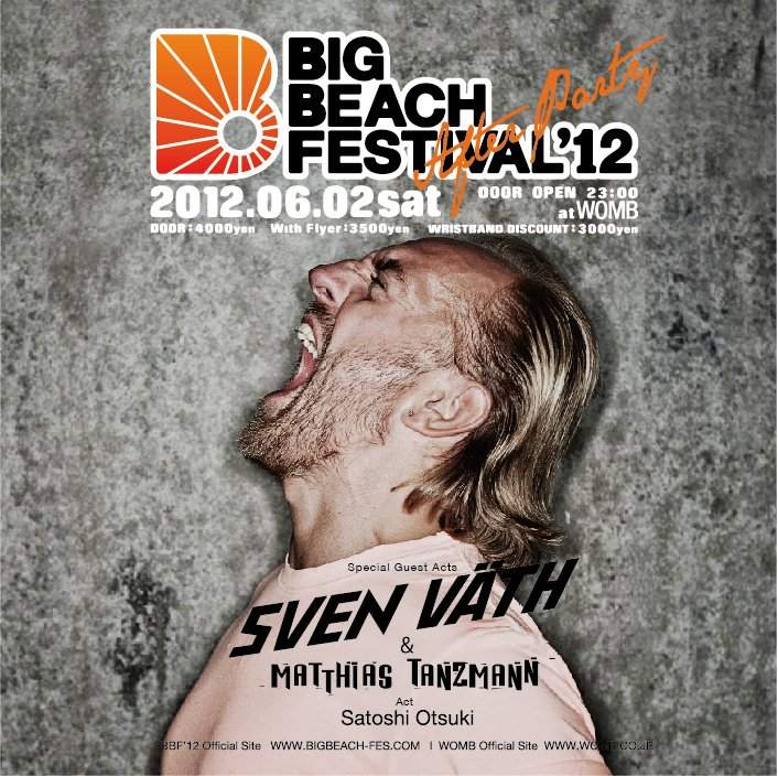 BIG Beach Festival '12 Official After Party - フライヤー表