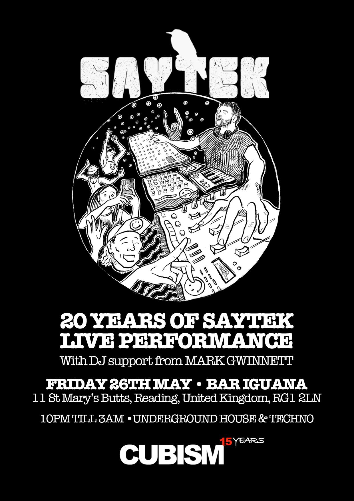 Cubism presents Saytek (live) 20 Year Celebration - Página frontal