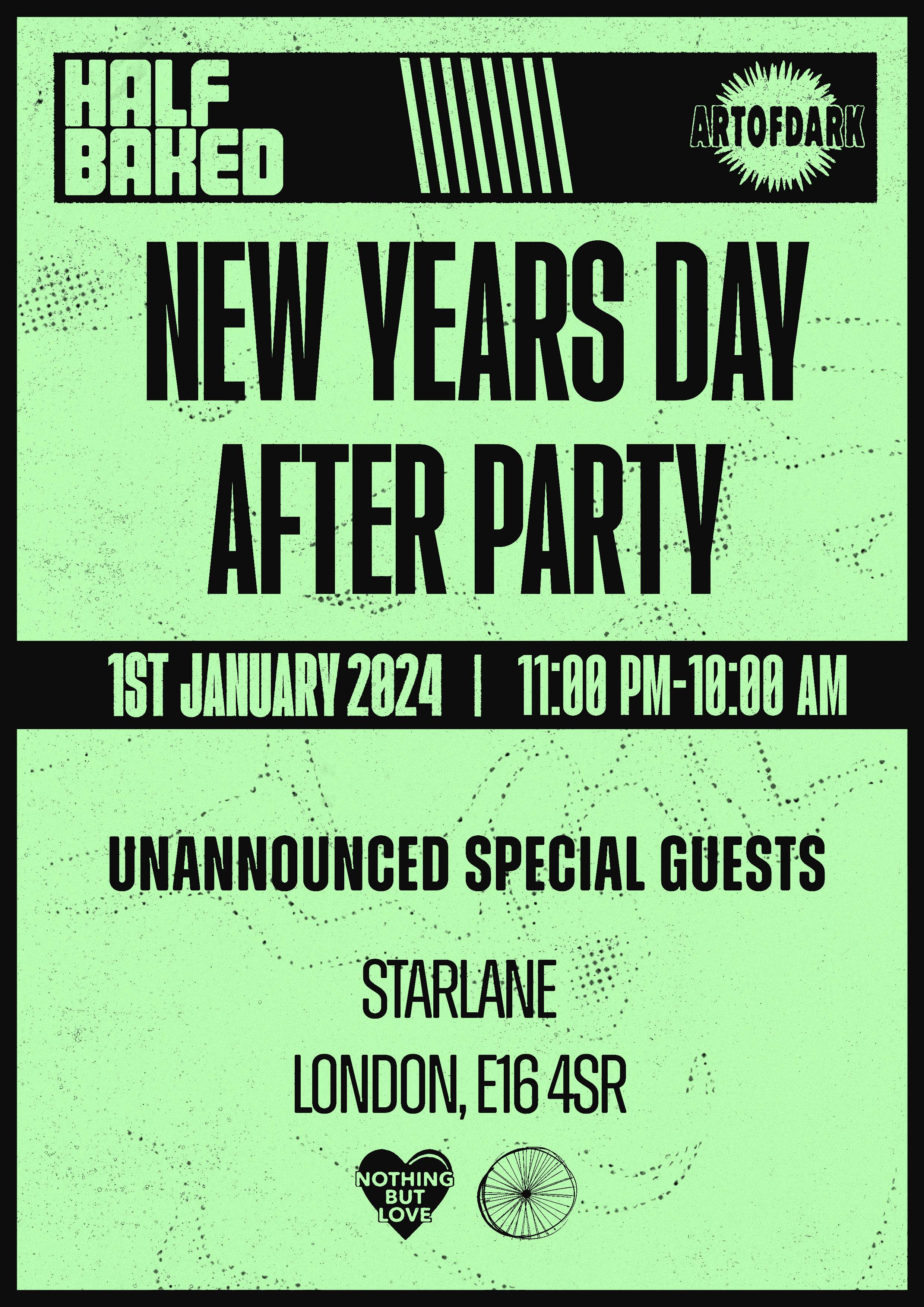 Half Baked X Art of Dark - New Years Day After Party - Página frontal