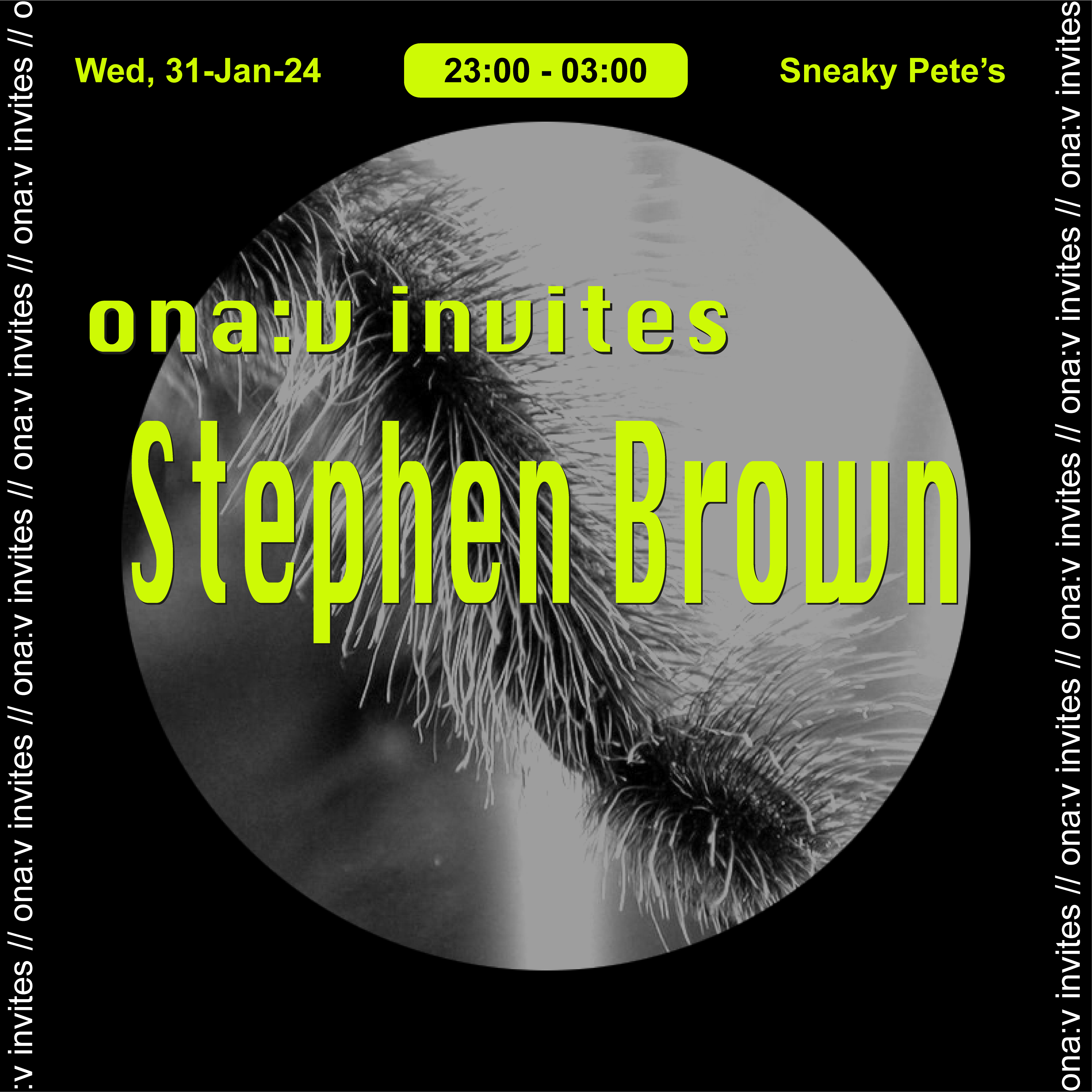ona:v invites Stephen Brown - Página frontal