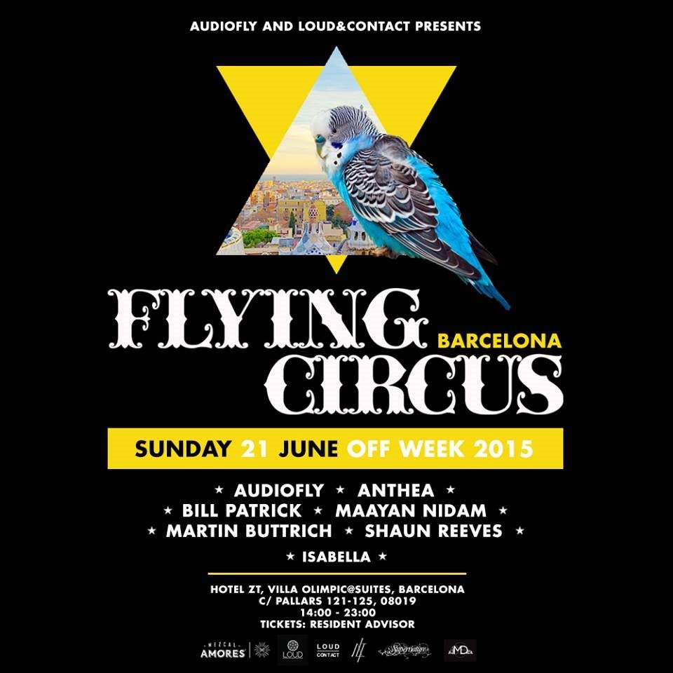 Flying Circus: Audiofly,Martin Buttrich,Maayan Nidam,Shaun Reeves,Anthea,Bill Patrick,Isabella - Página frontal