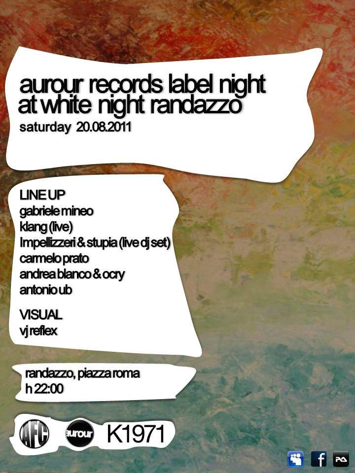 Aurour Label Night At White Night - フライヤー表