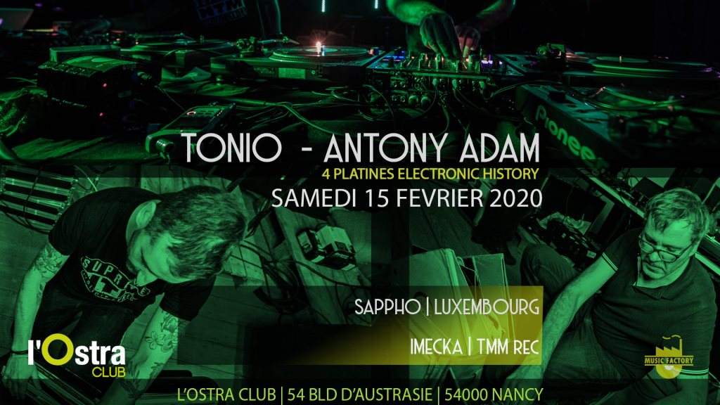 Music Factory present Tonio b2b Antony Adam (4 Decks) - Página frontal