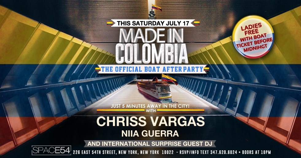 Made in Colombia Official Afterparty at Space 54 - フライヤー裏