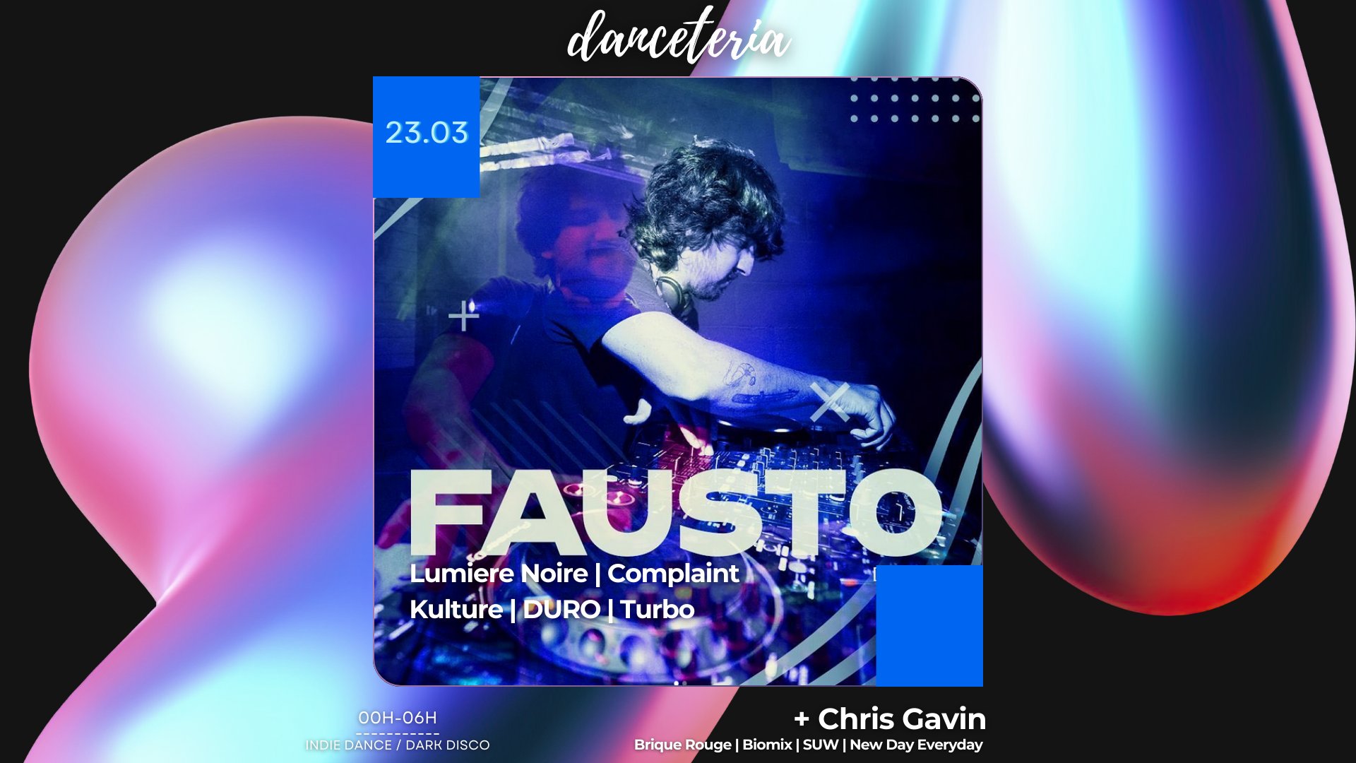 FAUSTO + Chris Gavin - フライヤー表
