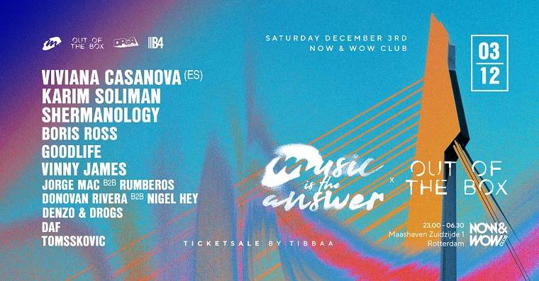 Music is the Answer X Out of the Box w Viviana Casanova and more - フライヤー表