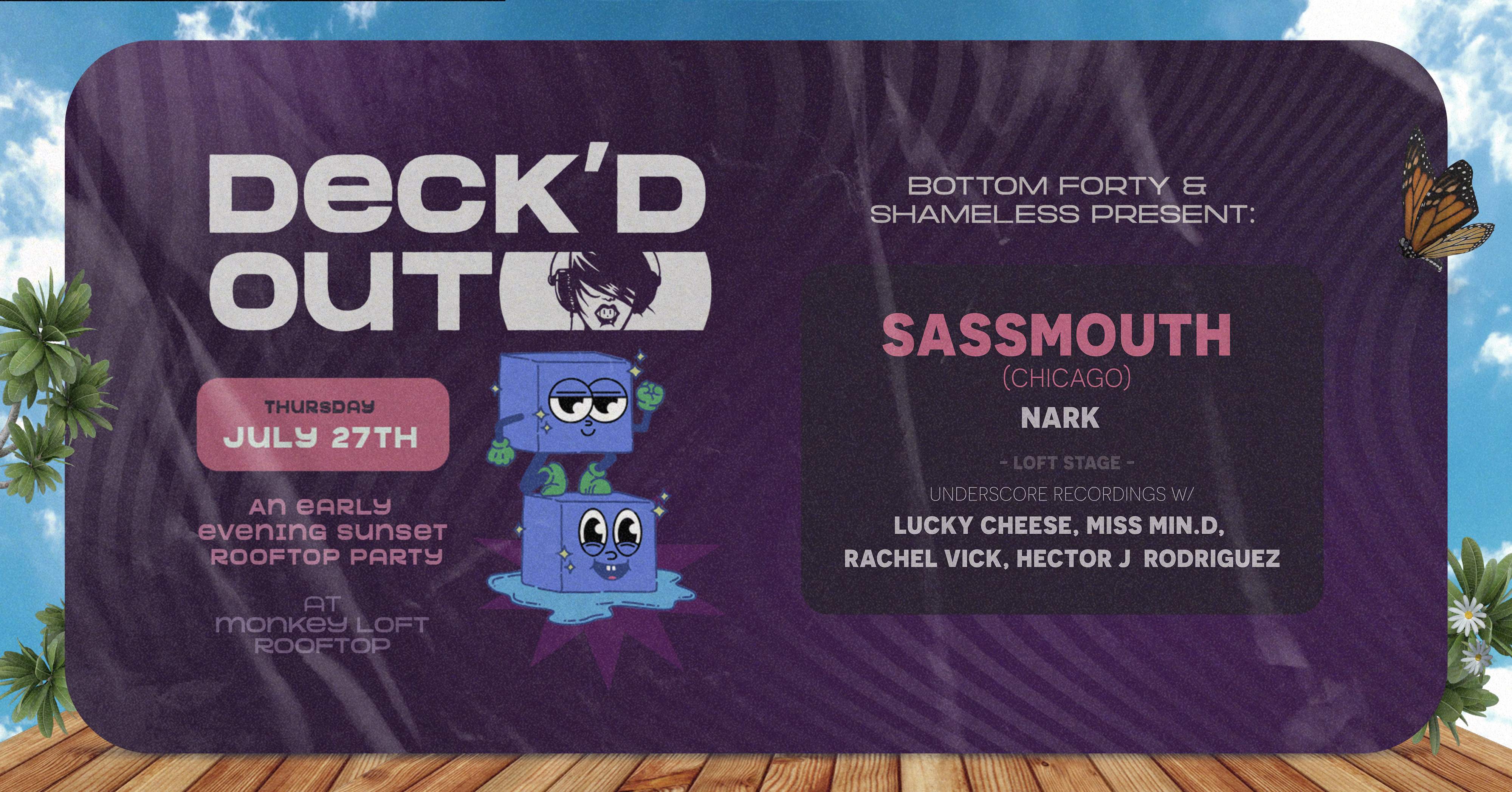 Deck'd Out #5 with Sassmouth (Chicago), Nark & Underscore Recordings - Página frontal