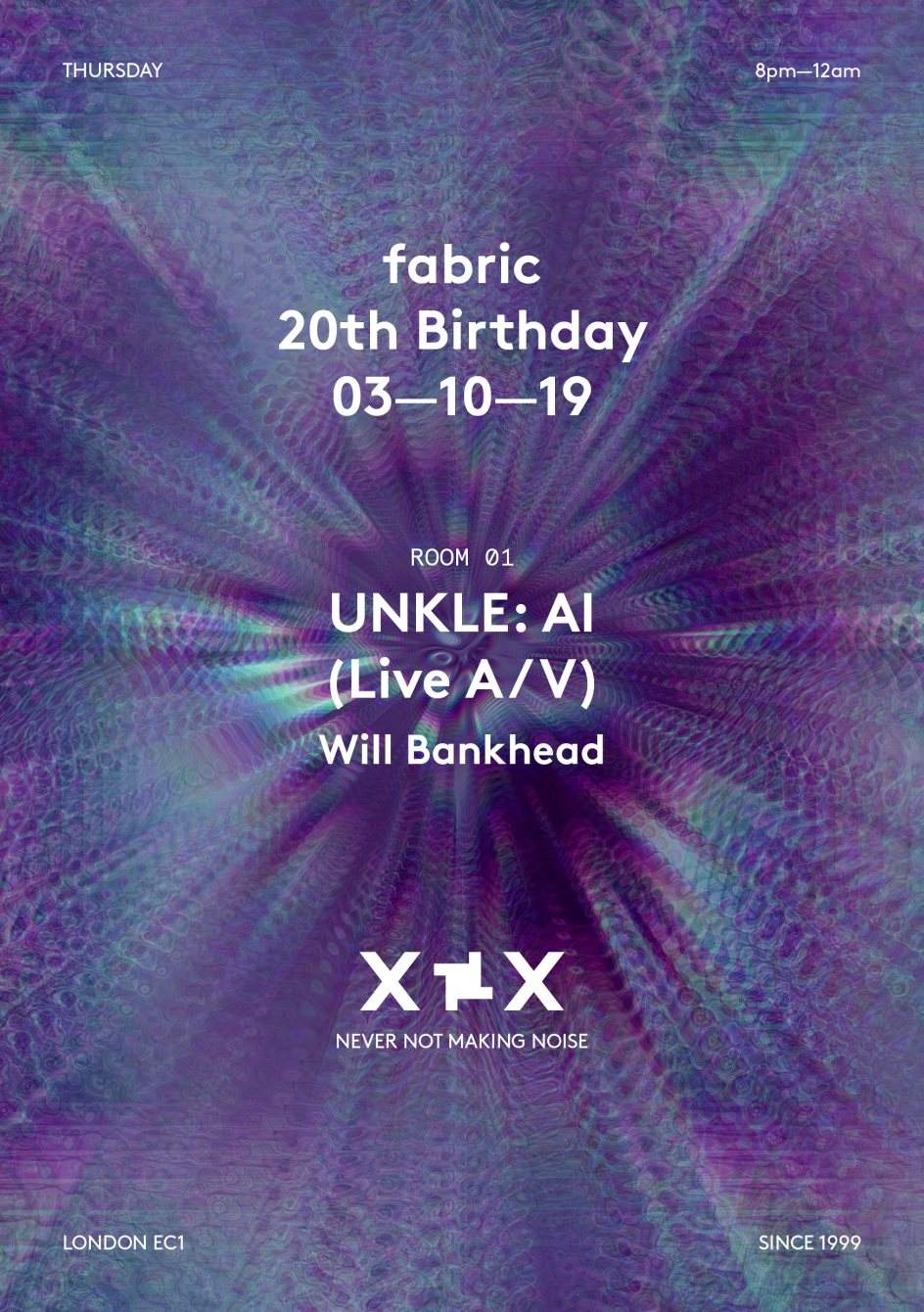 fabric XX: UNKLE: AI (Live) - フライヤー裏