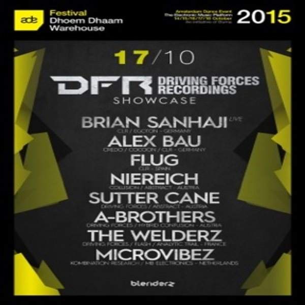 Driving Forces Recordings Showcase ADE15 - フライヤー表